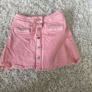 Zara Girls Pink Button Skirt